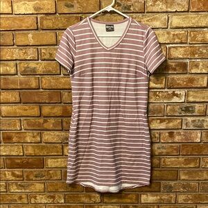 Lilac Light Purple Short Sleeve V-Neck Lightweight Sweater Mini Dress